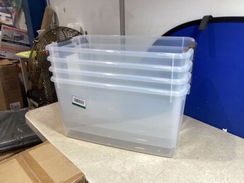 Lot of (4) Sterilite 70 Qt Ultra Storage Boxes - No Lids  - Lot 712