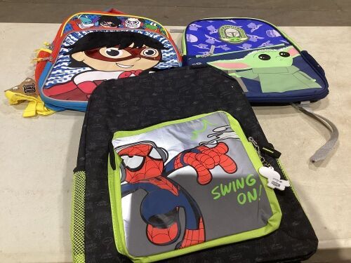 Lot of (3) Kids Backpacks - Lot 1033