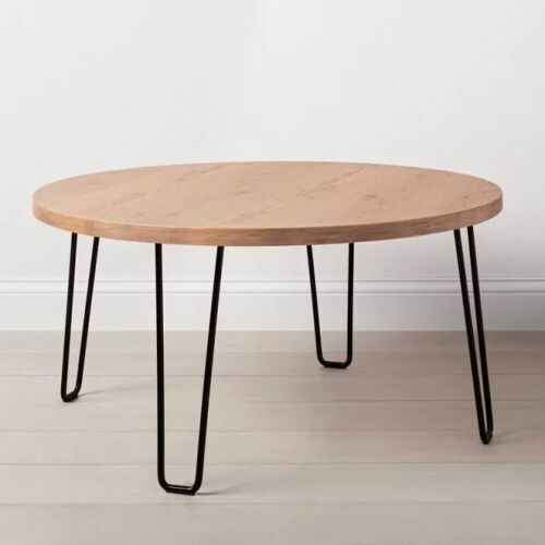Wood & Wire Coffee Table - Natural/Black - Lot 192