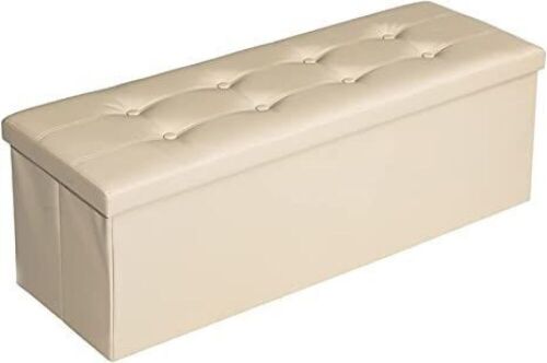 43" Folding Ottoman - Beige - Lot 980