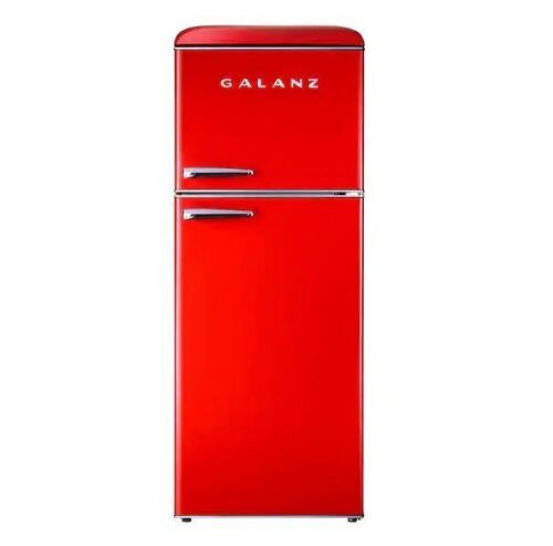 Galanz 10.0 cu. ft. Retro Top Freezer Refrigerator with Dual Door True Freezer, Frost Free - Lot 58