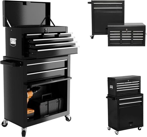 8-Drawers Rolling Tool Chest w/ Removable Tool Box Organizer  - Lot 601