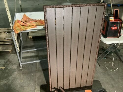 57"x29" Wicker/PVC Lumber Table - Missing Hardware/Manual - Lot 652
