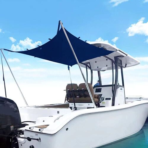 Boat T-Top Sun Shade Kit - 70"x59"x47", Dark Blue - Lot 1039