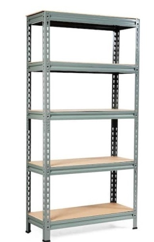 Gray 5-Tier Metal 60 in. Garage Rack with Adjustable Shelves, Missing Hardware - Lot 125