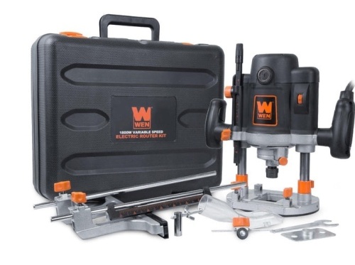 WEN RT6033 15-Amp Variable Speed Plunge Woodworking Router Kit - Lot 138