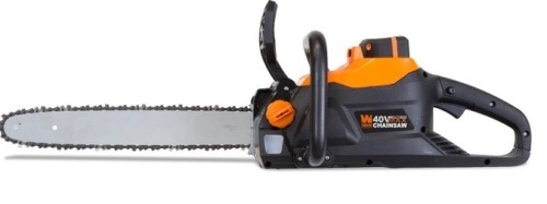 WEN 40417 40V Max Lithium Ion 16-Inch Brushless Chainsaw with 4Ah Battery and Charger, Missing Hardware - Lot 180