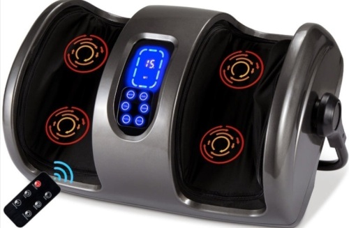 Reflexology Shiatsu Foot Massager w/ High-Intensity Rollers, Gray, No Remote Control - Lot 181