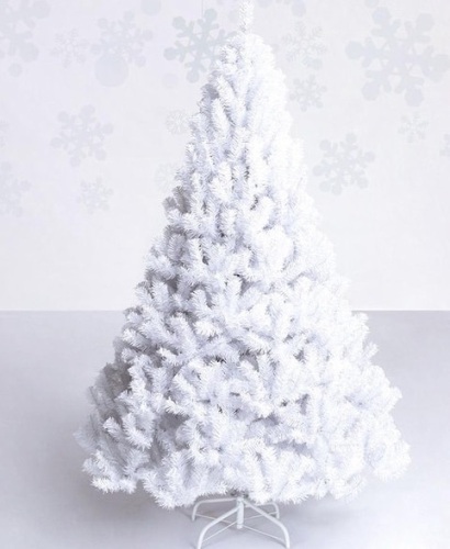 8Ft Artificial PVC Chrismas Tree with Stand, White - Lot 196