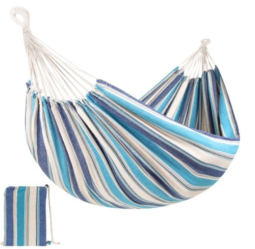 Lot of 2, 2-Person Brazilian-Style Double Hammock w/ Portable Carrying Bag, Ocean - Lot 226