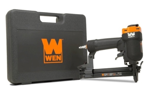 WEN 61711 18-Gauge 3/8-Inch to 1-Inch Air-Powered 1/4-Inch Narrow Crown Pneumatic Stapler - Lot 114
