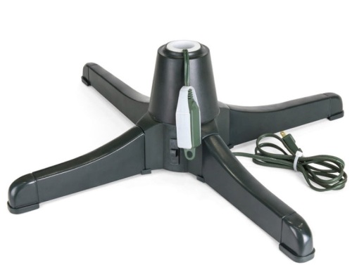 360-Degree Rotating Christmas Tree Stand w/ 3 Settings, 3 Outlets - Lot 394