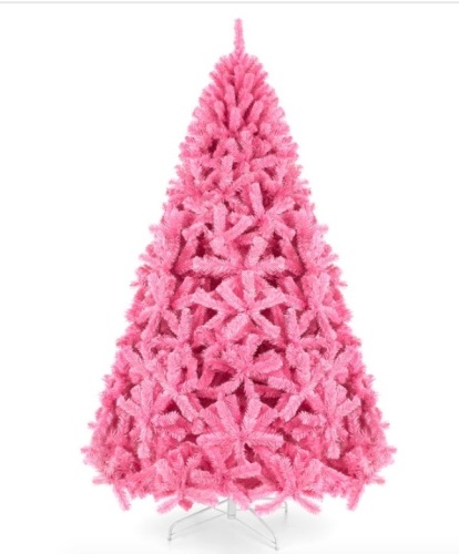 Pink Artificial Hinged Christmas Tree, 7.5ft - Lot 324
