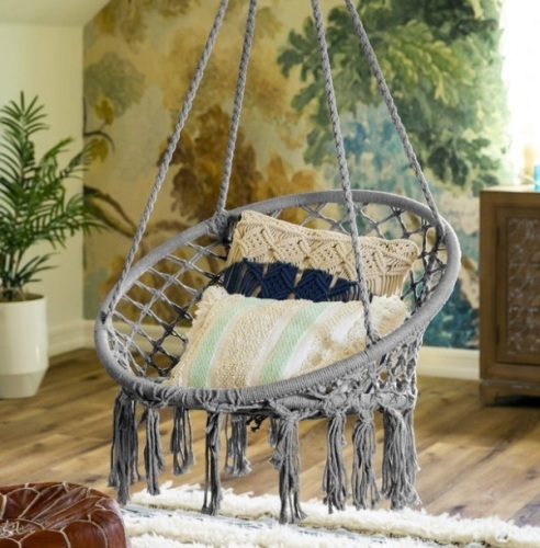 Cotton Rope Macrame Lounge Swing - Lot 550