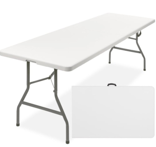 8ft Portable Folding Plastic Dining Table w/ Handle, Lock - Lot 108