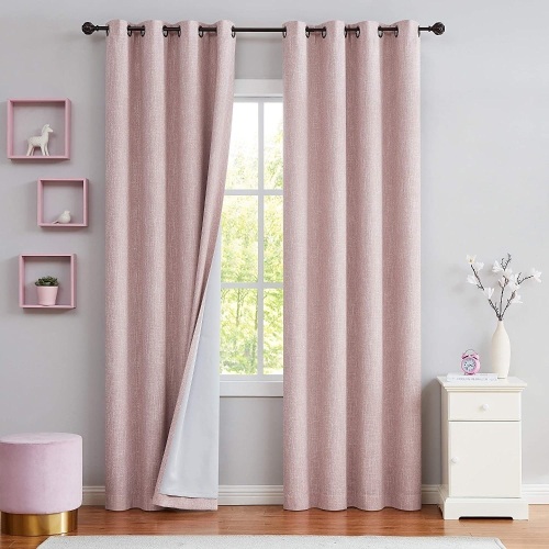 Heavy Linen Texture Blackout Curtains - Lot 29