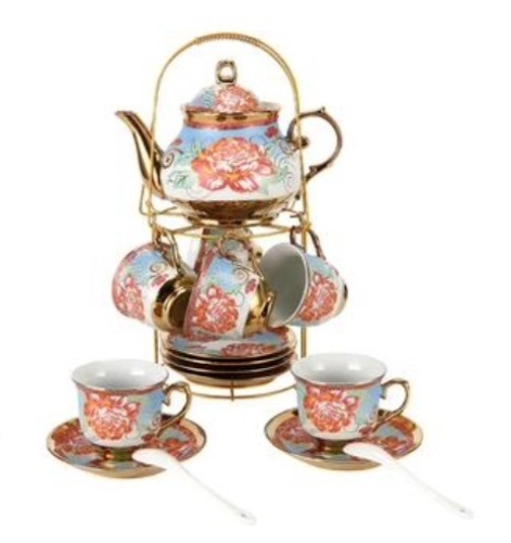 Floral Tea Set for 6 - Lot 79