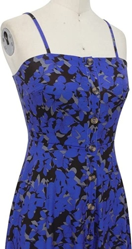 Women's A-Line Spaghetti Strap Button Front Midi Dress, Size XL - Lot 154