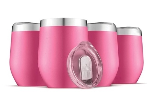 Triple Insulated Wine Tumblers w/ Lids (4 Pack) - Lot 349