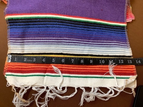 Set of (6) Mexican Table Runners, 8.5 Ft x 13 In, Multicolor Striped, Appears New - Lot 364