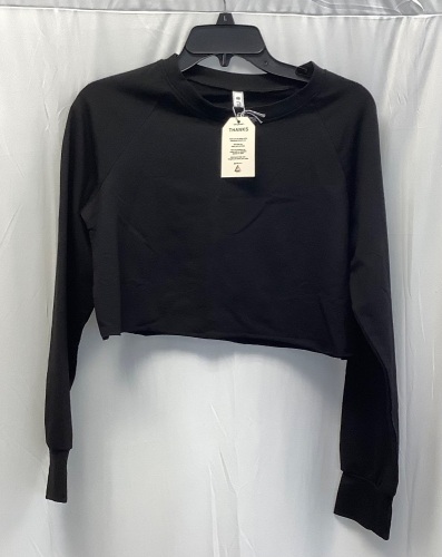Womens Long Sleeve Crop Top, S - Lot 368