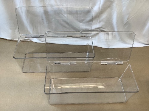 Lot of (2) Acrylic Storage Containers - Lot 454