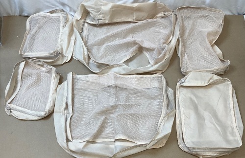 Lot of (6) Mesh Packing Cubes, Assorted Sizes, E-Commerce Return - Lot 504