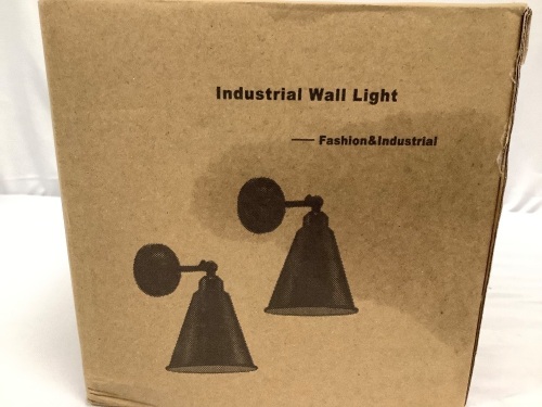 2 pk Industrial Wall Lights - Lot 546