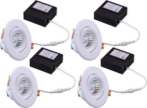 4 pk CLOUDY BAY 4inch LED Recessed Lights - Lot 575