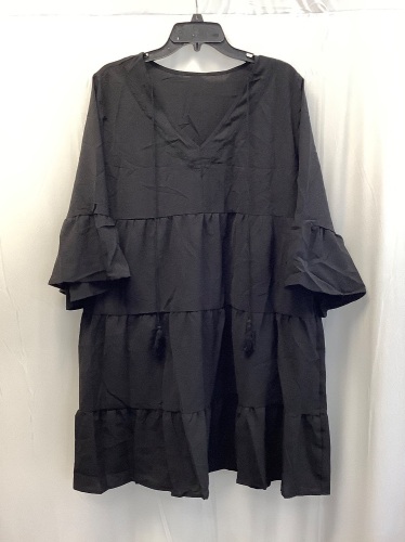 Women's Black Tiered Dress, XL, Appears New - Lot 331