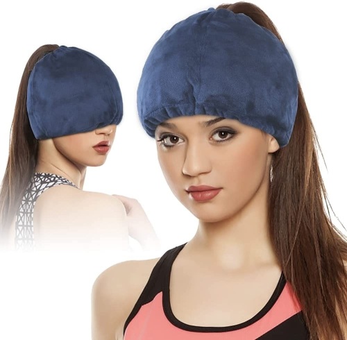 Cold Therapy Ice Cap for Migraine, Chemotherapy to Prevent Hair Loss, Tension Headache, Stress Relief - Lot 466