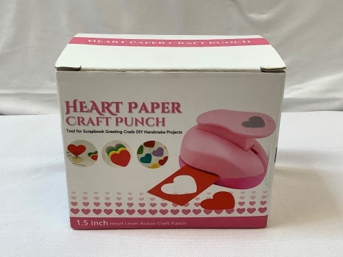 1.5" Heart Paper Craft Punch - Lot 360