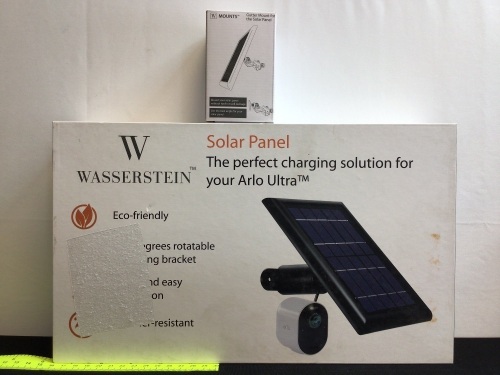 Set of (2) Wasserstein Solar Panels for Arlo Ultra & 1 Gutter Mount - Lot 644