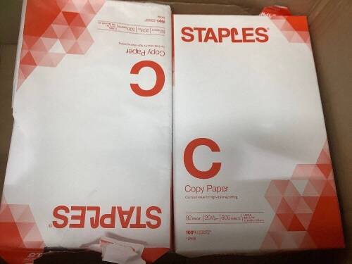 Lot of (4) Reams Staples Legal Copy Paper - Lot 303