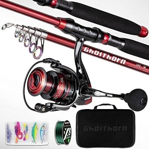 Ghosthorn Telescopic Fishing Rod and Reel Combo Kit - Lot 719