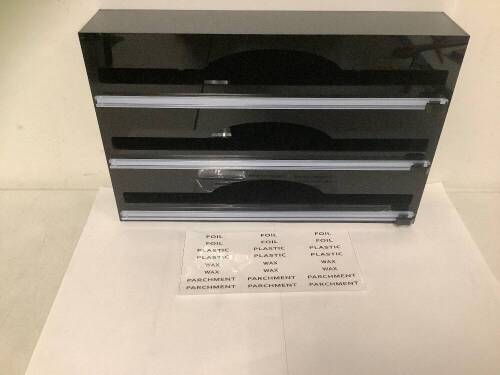 3 in 1 Acrylic Pack Dispenser w/ Cutter For Plastic Wrap - Lot 135