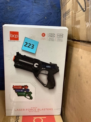 4 Pack Laser Force Blasters w/ Vests - Lot 223