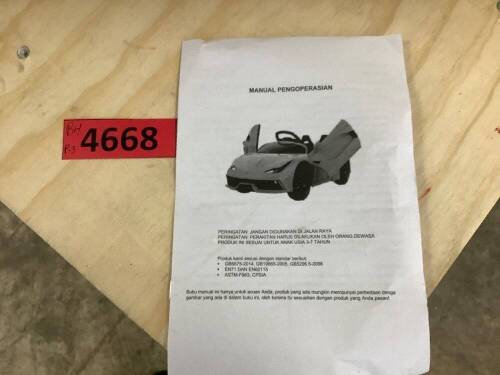 Electric Kids Toy Ride-On Car - Lot 4668