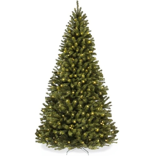 Pre-Lit Artificial Spruce Christmas Tree w/ Foldable Metal Base - Lot 5341