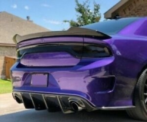 11-20 Dodge Charger RT SXT Carbon Fiber Style ABS Rear Trunk Spoiler Wing - Lot 6056