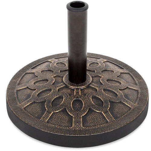 18in Round Patio Umbrella Base Stand w/ Rustic Finish - Lot 6188