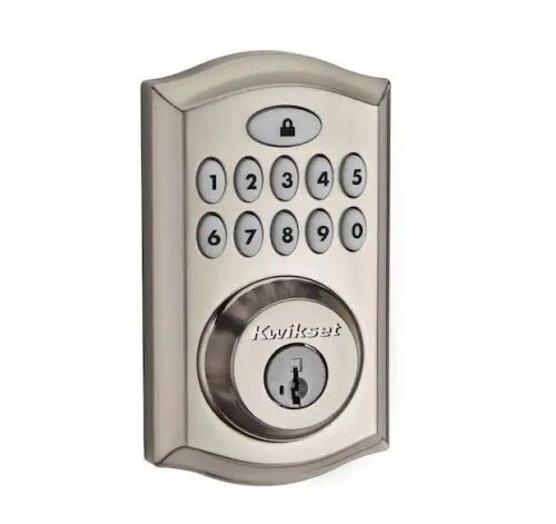 Lot of (2) Kwikset SmartCode 913 Satin Nickel Single Cylinder Keypad Electronic Deadbolt Featuring SmartKey Security - Lot 85