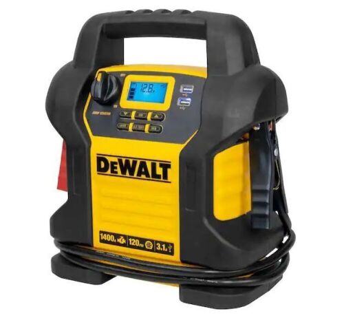 DEWALT 1400 Peak Amp Portable Car Jump Starter with Digital Compressor - Lot 179
