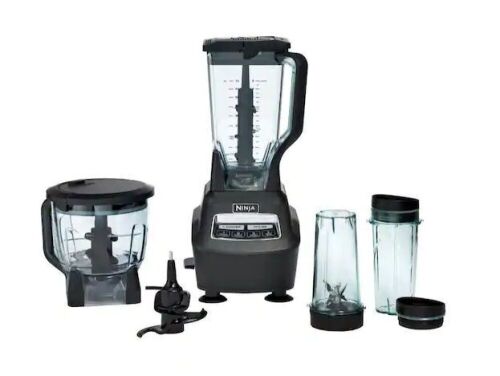Ninja Mega Kitchen System 72 oz. 5-Speed Black Blender and Food Processor with Travel Cups - Lot 195