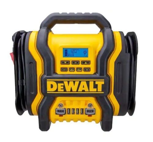 DEWALT 1600 Peak Amp Portable Car Jump Starter with 120 PSI Digital Air Compressor and 500-Watt Inverter - Lot 226