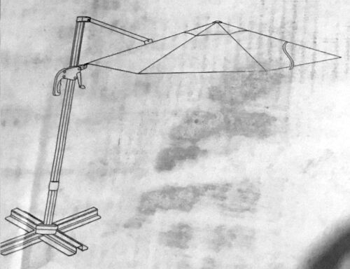 10' Cantilever Offset Patio Umbrella - Unknown Color - Lot 369