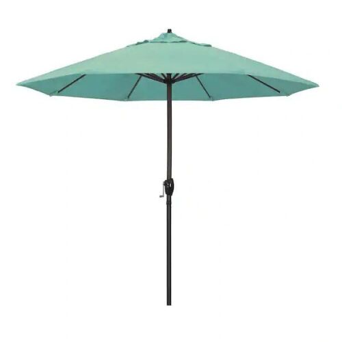 9' Outdoor Patio Umbrella - Bronze Aluminum/Spectrum Mist - Lot 563