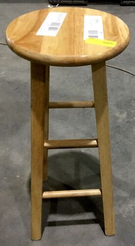 Natural Wood Bar Stool - Lot 579