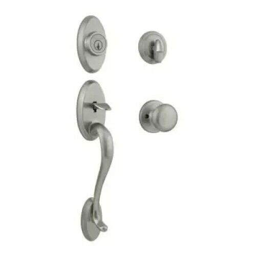 Kwikset Chelsea Single Cylinder Handleset with Juno Knob - Satin Nickel - Lot 610