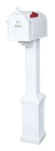 Craftsman Mailbox and Post Kit - White - Lot 612